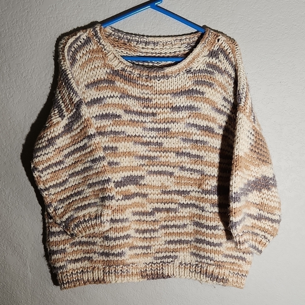 Handmade Sweater Knit Womens Chunky fits size M/L see meauments vintage